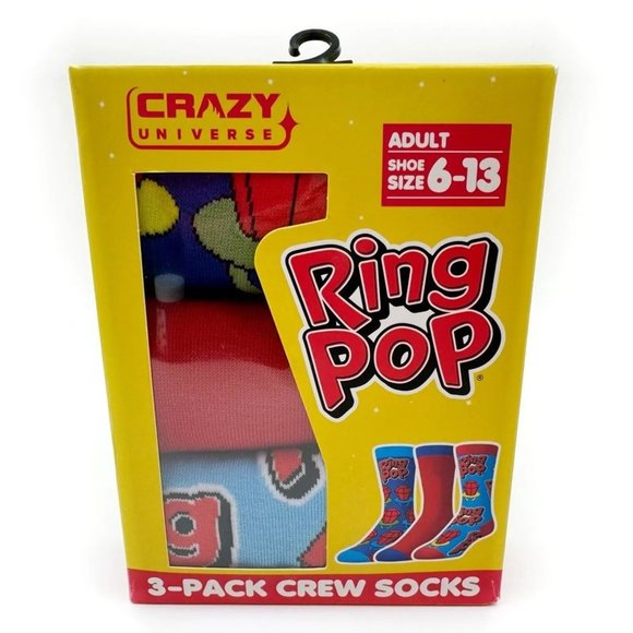 Ring Pop Lollipop Crew Socks 3 Pairs - Picture 1 of 7